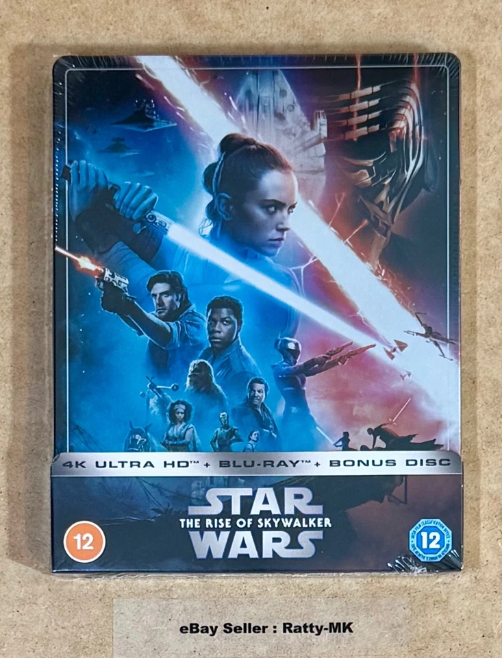 Star Wars The Rise of Skywalker 4k Ultra HD Steelbook Blu-ray 3 Discs
