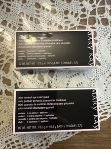 Mary Kay Mini Mineral Eye Color Quad Caramel Lemongrass Amber Denim LOT of 2 - Picture 1 of 5