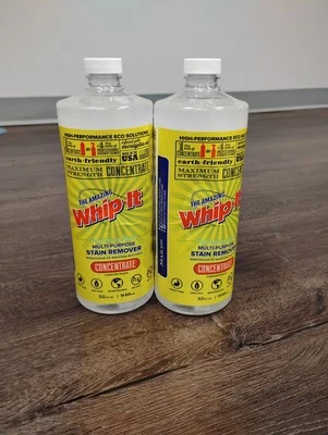AMAZING WHIP-IT® (TWO 32 oz) Whip-It Concentrate All Purpose Cleaner & Stain Remover Non Toxic