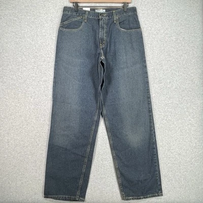 Vintage Levis Silvertab Jeans 33x34 Baggy Straight Leg Y2K Skater Hip Hop Denim - Image 1 of 4