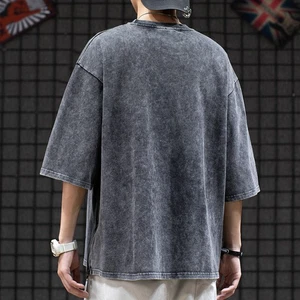 Men's, Oversized, Streetwear, Graphic Tee, Vintage, Washed, Black, L, XL, Hip Ho - Picture 1 of 5