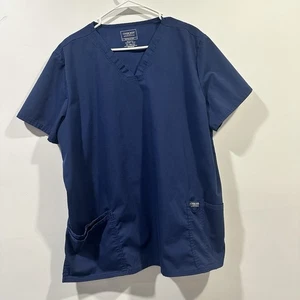 Cherokee Workwear Revolution Women's V-Neck Scrub Top  NAVY Sz 2XL - Picture 1 of 4