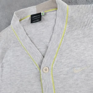 Nike Golf Vest Mens Large Gray V Neck Swoosh Pullover Button Up Front Pockets - Picture 1 of 14