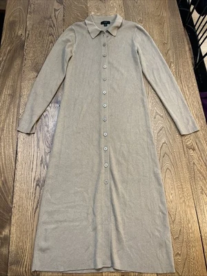 J. Vestido Chaleco Suéter Crew, Tostado con Botones, Para Mujer S Foto 1 de 4