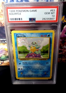 1999 Pokemon  Game #63 SQUIRTLE PSA 10 GEM MT - Picture 1 of 4