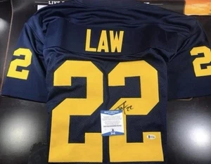 Ty Law Michigan Wolverines Autographed Signed Jersey Beckett Certified Rare ๐ฅ - Picture 1 of 6