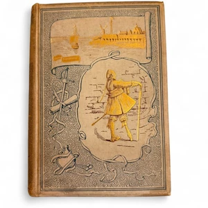 Antique Illustrated Medieval Adventure Book with Knight and Ships Cover 1894 - Imagen 1 de 9