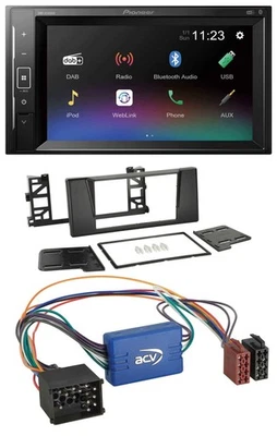 Pioneer DAB MP3 2DIN Bluetooth USB Autoradio für BMW X5 E53 5er E39 Rundpin Akti - Bild 1 von 4