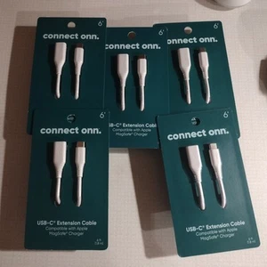 5x Onn USB C Extension Cable 6FT USB C 3.2 Male to Female Extender Cord - Picture 1 of 3