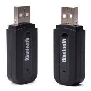 USB Bluetooth 2.0 PC Adapter Wireless Stereo Audio Music Receiver 3.5mm Aux Jack - Picture 1 of 6