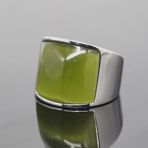 Ring Band Wedding Stainless Steel Brown Stone Gold Plated for Men Women Gifts - Picture 1 of 56