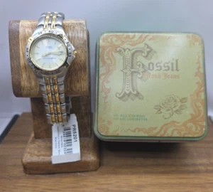 NOS FOSSIL PR-5201 Two Tone Quartz Analog Women's Watch New Battery Never Worn - Picture 1 of 5