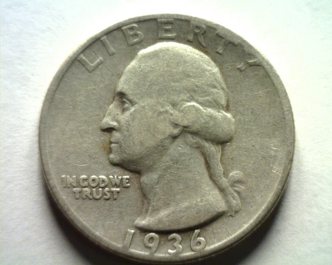 1936 WASHINGTON QUARTER VERY FINE / EXTRA FINE VF/XF VERY FINE / EXTREMELY FINE Cover