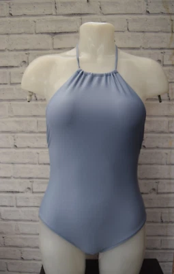 BRANDED ON LINE STORE AS OS BADEANZUG NECKHOLDER BLAU NIEDRIGER RÜCKEN GRÖßE UK 12 EU 40 C15