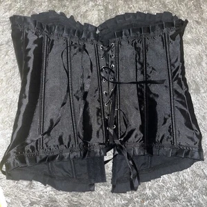 Costume Corset Bustier / Waist Shaper    Size XL   BLACK    Ribbon /Pre owned - Bild 1 von 3