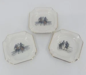 Vintage Schumann, Bavaria kleiner 2 1/4" quadratischer Aschenbecher 3er Set - Bild 1 von 4