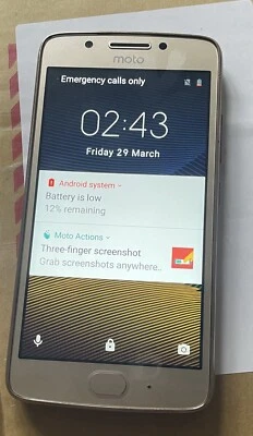 2017 Motorola Moto G5 XT1675 - (Silver) GSM Android Smartphone - 2-4GB RAM "5 - Image 1 of 3