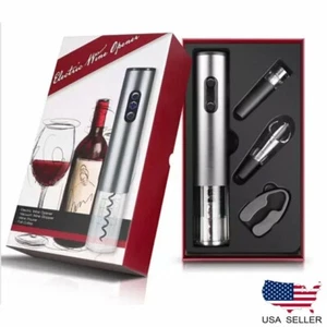 Kit Apribottiglie Vino Elettrico Cavatappi con Taglierina,Tappo e Versatore - Foto 1 di 5