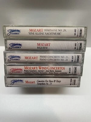 New Chrome Cassette Set Mozart Collection 5 Tape Set 4.25 Hours - Stradivani - Image 1 of 4