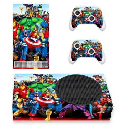 Console Xbox Series S X Manette Vinyle Skin Stickers Marvel Comic Super Heroes - Photo 1/3
