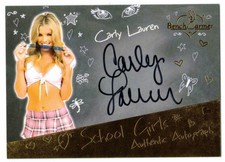 Bench Warmer Hot For Teacher Series 4. Carly Laren Autograph Card #23