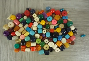 Bead Lot 1.6 lb Plastic Acrylic Resin Big Chunky Beads Costume Jewelry Craft - Picture 1 of 14