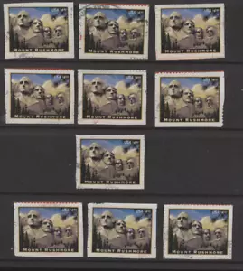 LOTE al por mayor de DIEZ #4268 Mount Rushmore usados - cancelados "en papel". - Imagen 1 de 1
