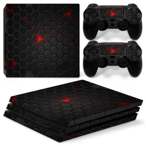 3D Abstract Geometric Skin for PS4 Pro Decal Wrap Sticker Console &2 Gamepads - Picture 1 of 7