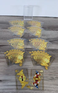 DISNEYLAND WORLD RESORTS FANTASIA MICKEY MOUSE CLEAR PLAYING CARDS COMPLETE - Picture 1 of 11