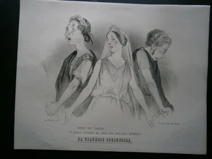 Gravure satyrique humoristique 19°: Bérénice: La tragédie bourgeoise - Imagen 1 de 1