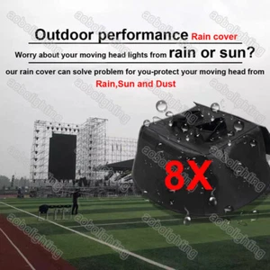8xDJ 1500W Spot Moving Head Lights Rain Cover Outdoor Event Waterproof Dust Coat - Picture 1 of 5