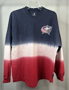 Columbus Blue Jackets Red White & Blue Long Sleeve T-Shirt Adult Large Fanatics - Picture 1 of 3
