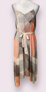 NWT Apt. 9 Women's Sundress Multicolor Geometric Size Medium Belted Casual Dress - Picture 1 of 10