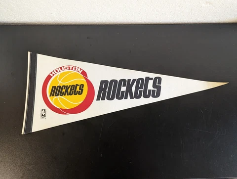 NBA Houston Rockets Vintage 1970's White Background Logo Pennant Cover