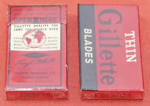 NOS 2 Confezione ciascuna 5 Lame Gillette Sottili Inghilterra 1957 (C1) - Foto 1 di 1