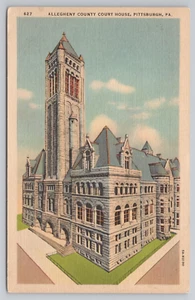 Postcard Allegheny County Court House Pittsburgh, PA - Picture 1 of 2