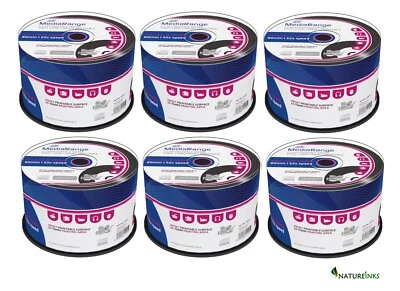 300 Mediarange Black Bottom Vinyl Blank CD-R White Printable 52x 700MB MR226 UK