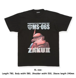 BANDAI Limited Mobile Suit Gundam Full color T-shirt MS-06S ZAKU II in stock - Picture 1 of 5