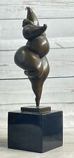 Original Milo Abstract Nude Female Tribute to Botero Style Bronze Sculpture Art
