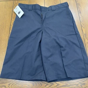Dickies Shorts Mens 30x32 Blue Flat Front Logo Button Utility - Picture 1 of 6