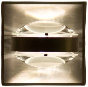 Besa Optos 3 1/2" Wide Aluminum Clear Glass Wall Sconce - Image 1 of 2