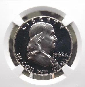 1962 PROOF Franklin SILVER Half Dollar 50c NGC PF67 CAMEO #001 ECC&C, Inc. - Picture 1 of 5