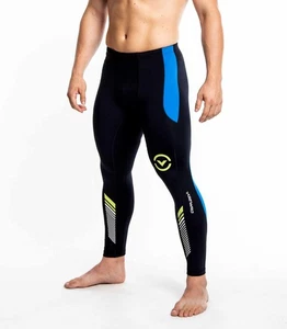 Mens Virus Grappler V2 Spats compression Pants Spandex Tights M New Black Bluing - Picture 1 of 4