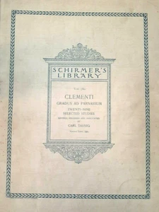 SCHIRMER'S LIBRARY Vol 780 Clementi 29 Selected Studies Music Book - Picture 1 of 3