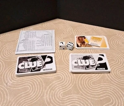 Clue Discover The Secret 2008 Board Game Replacement Cards & Dice  - Image 1 of 4