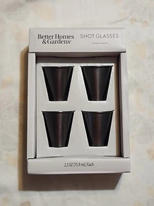 4 Piezas - Better Homes & Garden Granville Acero Inoxidable Shot Glasses LOTE DE 2 - Imagen 1 de 6