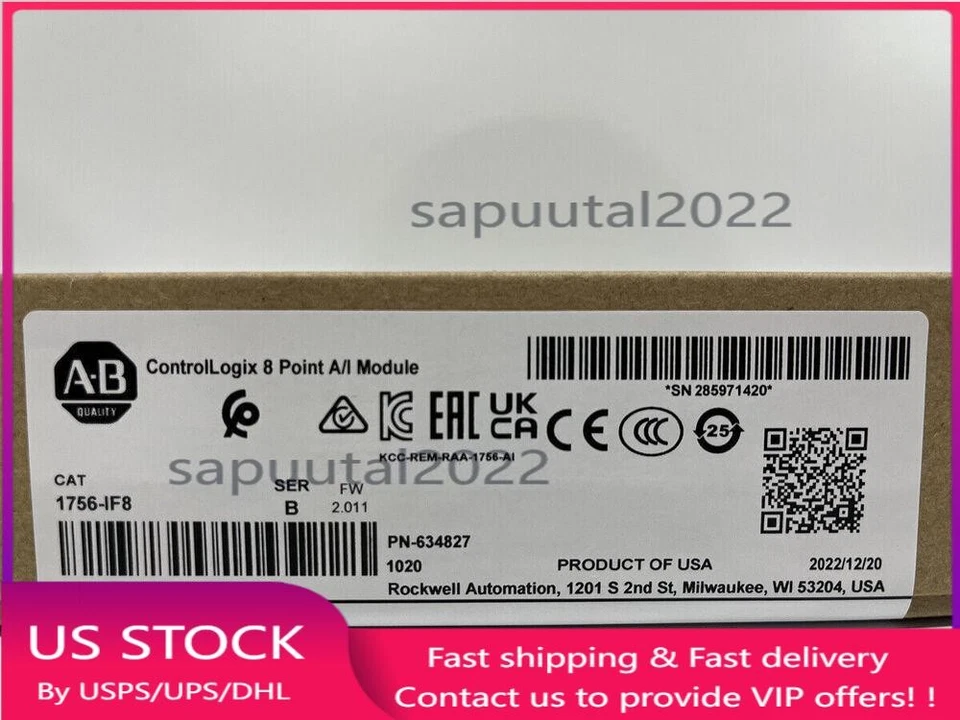 nEW IN BOX Allen-Bredley 1756-IF8 Ser A ControlLogix 8 Point A/I Module 1756IF8 - Image 1 of 1