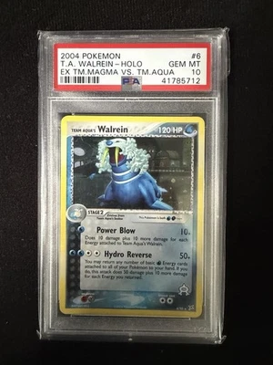 Team Aqua’s Walrein 6/95 EX Team Magma Vs. Team Aqua Holo Rare Pokemon PSA 10 - Image 1 of 2