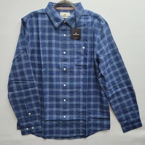 The Normal Brand Jasper Button Down verwaschen Denim Karo Größe Large Herren neu mit Etikett - Bild 1 von 11