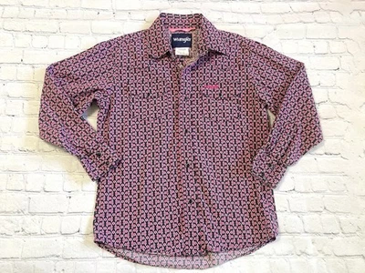 牧马人女孩珍珠扣长袖衬衫中号粉色黑色乳腺癌意识 — 第 1/4 张图片